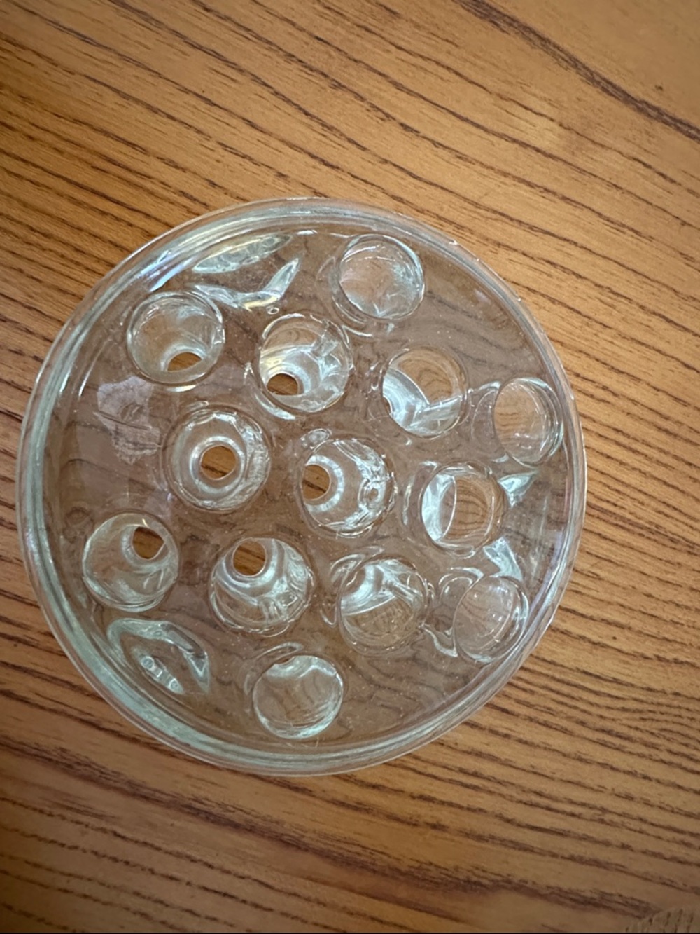 Clear Glass Flower Frog Bud Vase Insert